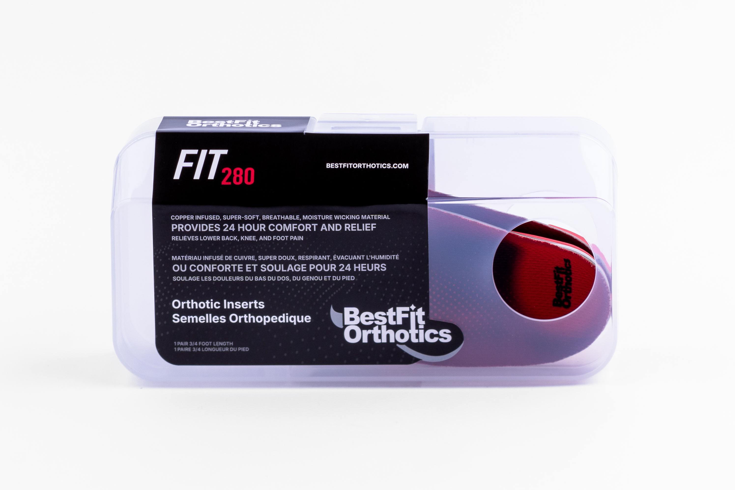 FIT280 Orthotic Inserts 3/4 Length