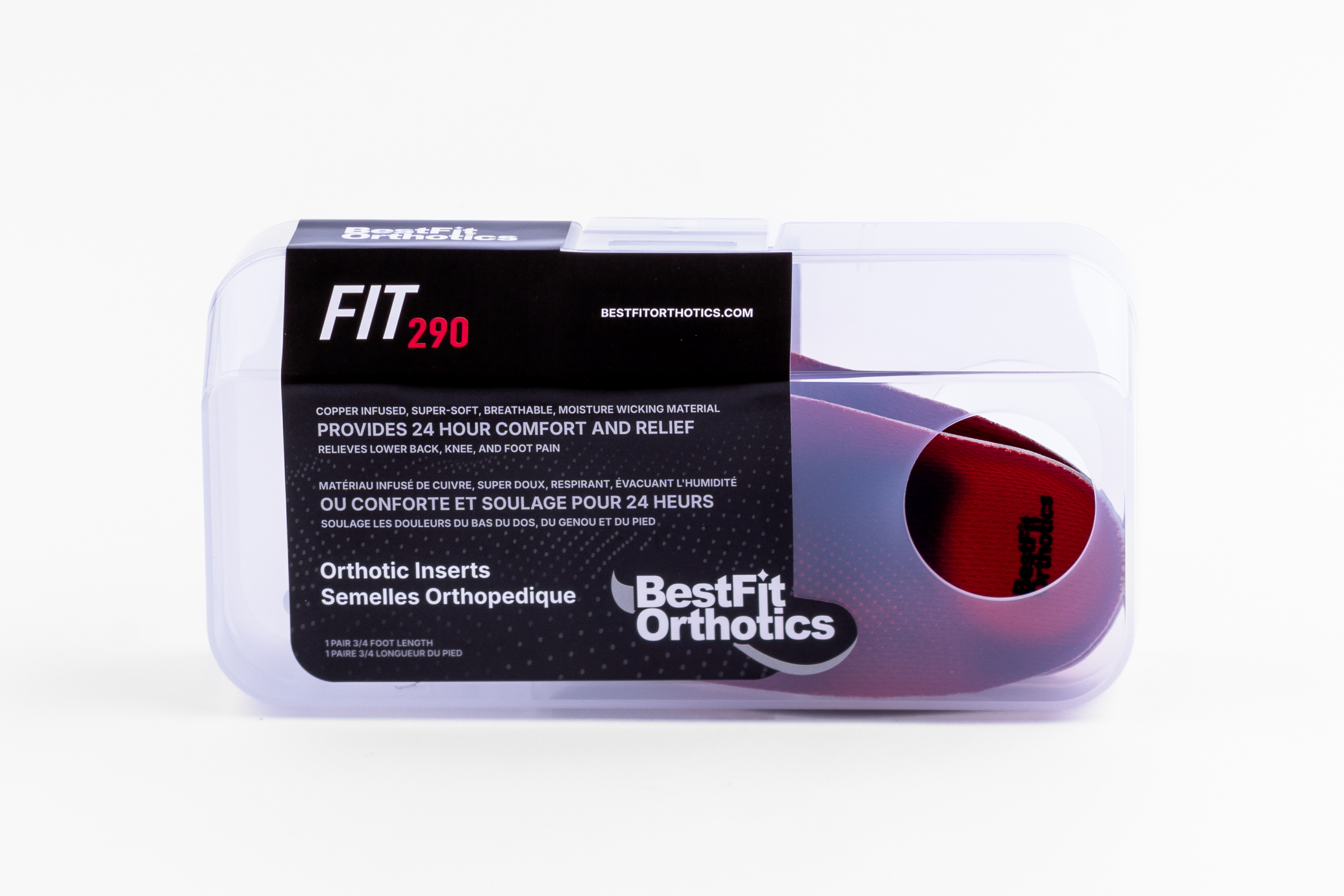 FIT290 Orthotic Inserts 3/4 Length