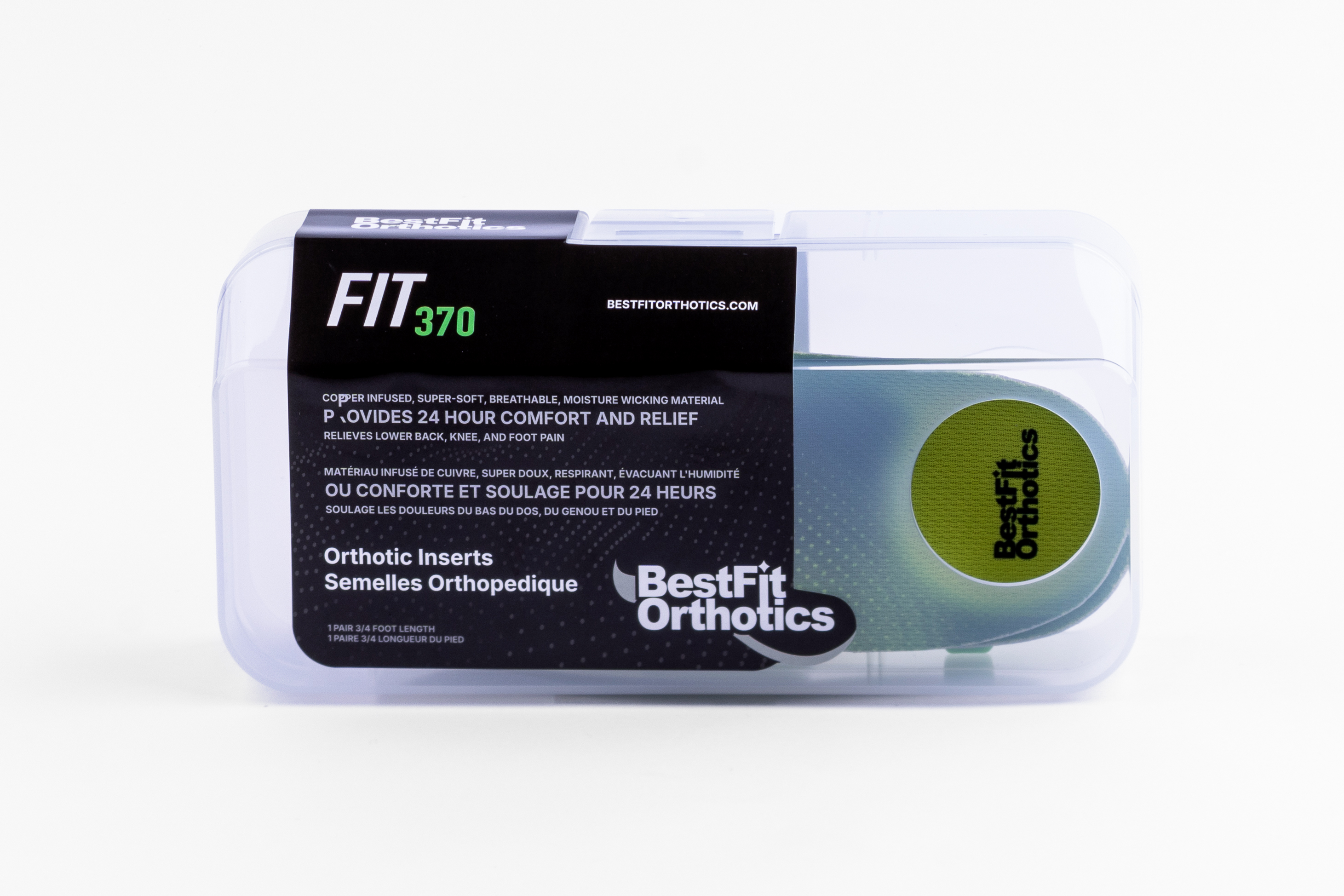 FIT370 Orthotic Inserts 3/4 Length
