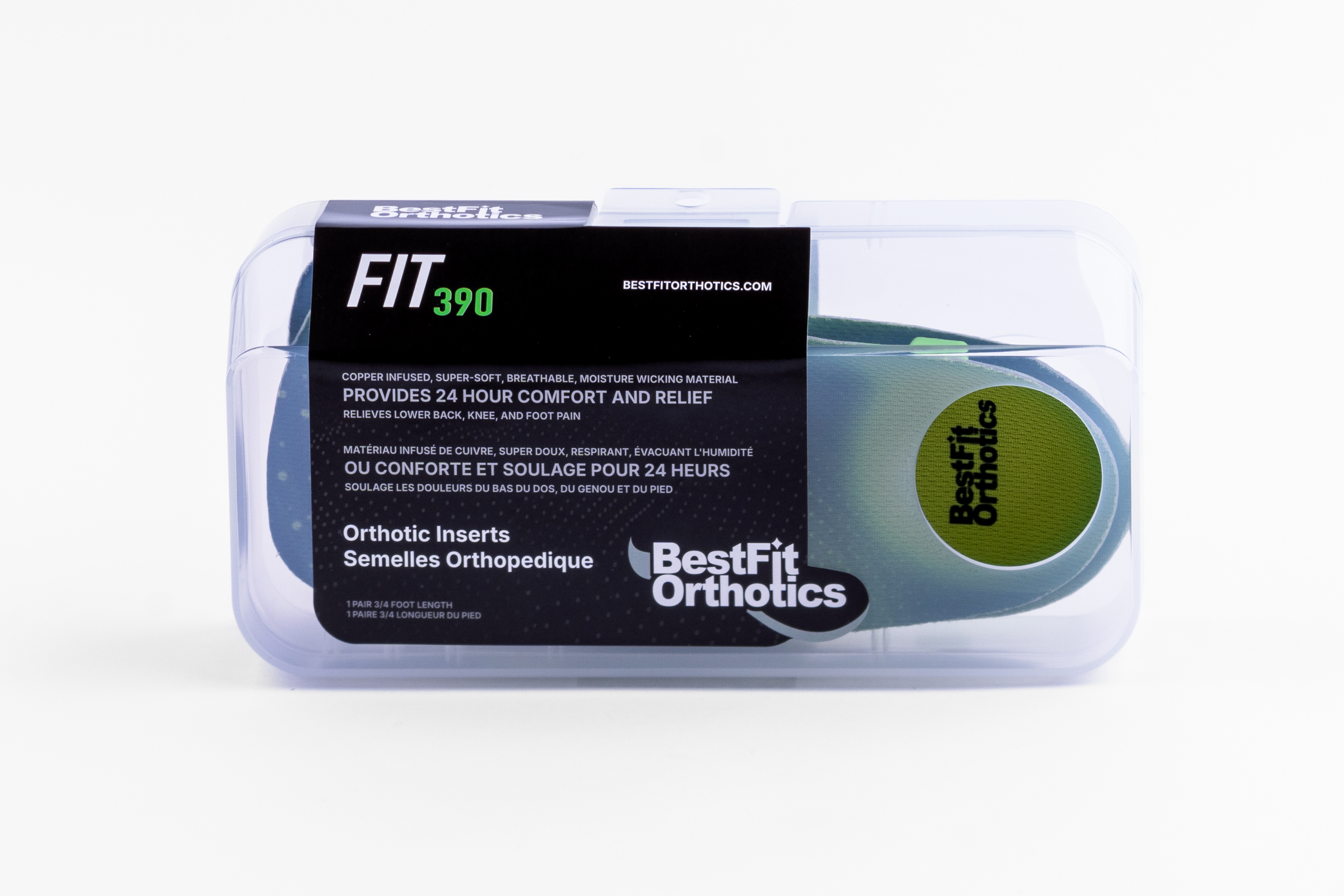 FIT390 Orthotic Inserts 3/4 Length