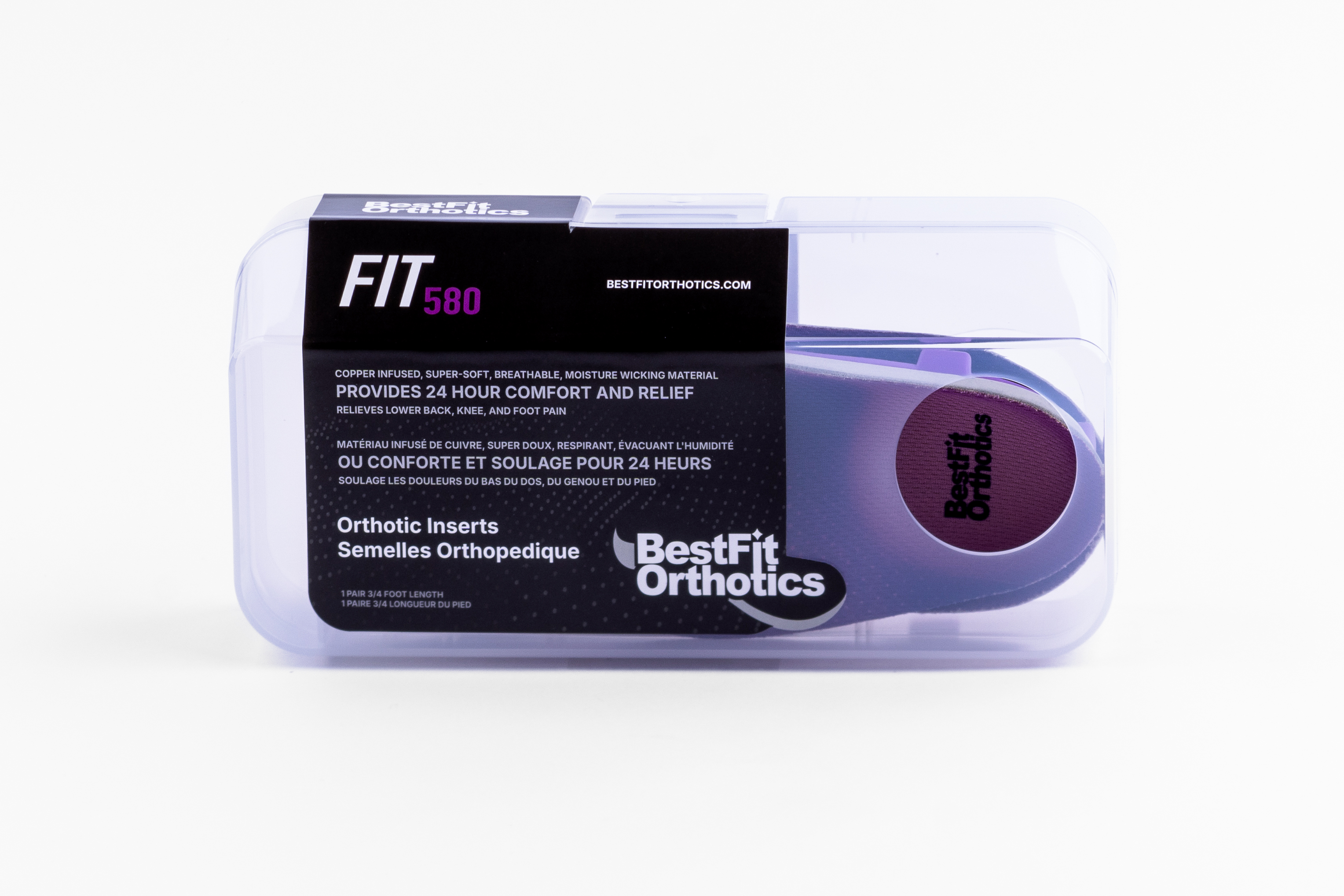 FIT580 Orthotic Inserts 3/4 Length
